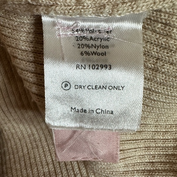 Jason Wu Collective Cardigan Sweater Dress Button Up Beige Ribbed Knit Size XS - Picture 12 of 13